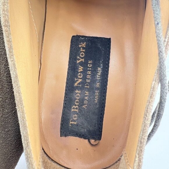 To Boot New York Adam Derrick Men Size 9 Brown Suede Plain Toe Derby Dress Shoes - Picture 13 of 15